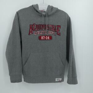 Y2K Aeropostale Hoodie Mens Medium Gray‎ Chanille Athletic Dept Preppy Mallcore